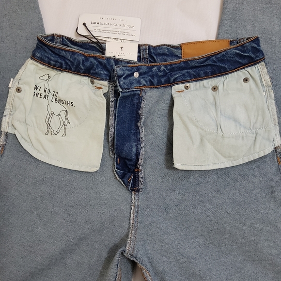 AMERICAN TALL NEW LOLA SLIM-FIT TALL HIGH WAISTED JEANS SIZE 29T BLUE - Picture 12 of 12